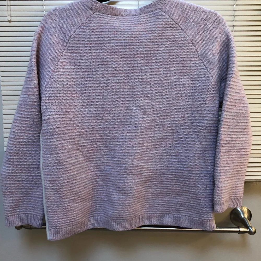 J. Crew 100% Merino Wool Crew Neck Sweater with Zipper Sides